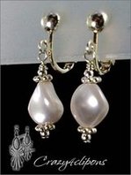 Swarovski Pearl Clip earrings | Crazy4clipons