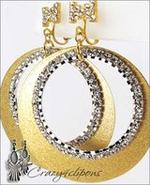 Gold Hoops clip on earrings