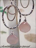 Pretty in Pink - chalcedony earrings