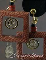 Bohemian and artsy clip earrings