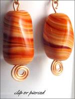 Sweet Swirly caramel candy earrings