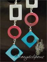 Colorful Unique Earrings - Pierced & Non-Pierced