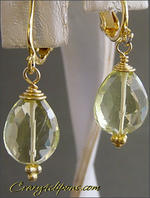 Lovely Citrine drop clip earrings