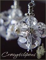 Cluster of Crystals Clip Earrings