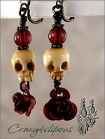 Skulls & Bones Trendy Clip Earrings