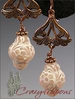 Vintage touch - copper clip earrings