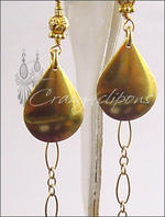 Gold Filled teardrop clip earrings