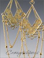 Gold filled chain Dangling, Pierced & Non-pierced Earrings