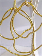 Free form Gold Vermeil dangle clip earrings