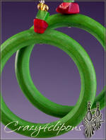 Large Green Hoop - Teen, Pierced and Clip-On Earrings