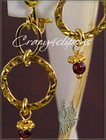 Sweet gold filled hoops with gemstones