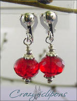 Classic Red clip earrings