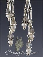 Elegant Pearl and Labradorite, Pierced & Non-pierced Earrings
