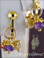 Itsy-bitsy gems clip earrings for kids