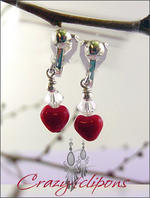 Sweet little heart w/Swarovski earrings