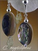 Nickle free abalone clip earrings
