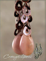 Autumn Ready! Opal and Copper Clip Earrings