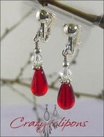 It's Party time: Red Mini-Teardrops Earrings