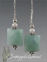 Sublime Amazonite and Pearls - Pierced & Clip Earrings