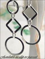 Fun shapes: Sterling silver earrings
