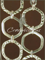 Silver Dangling hoop clip earrings