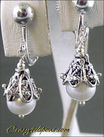 Victorian Clip Pearl earrings