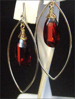 Gold filled Zircon teardrop clip earrings