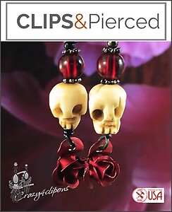 Mexican-Inspired Earrings - Unique Skull and Rose Design