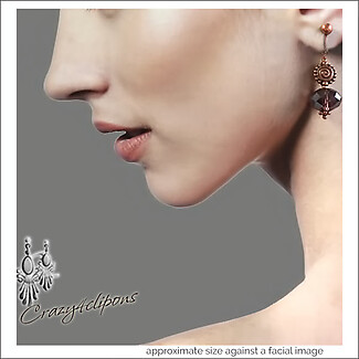 Vintage Looks. Crystal & Copper Earrings | Pierced or Clips