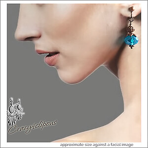 Pierced & Clip Earrings: Crystals & Copper