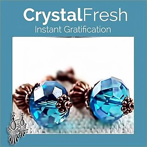 Pierced & Clip Earrings: Crystals & Copper