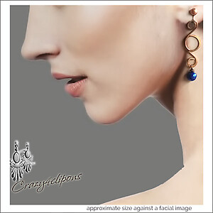 Artisan Copper Swirls & Pearl Earrings | Pierced or Clips