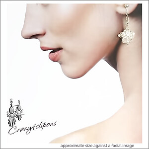 Dangling Clustered Crystal Earrings | Pierced or Clips