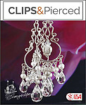Bridal Elegance: Crystal Chandelier Clip Earrings