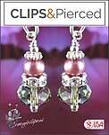 Petite Delight: Crystals & Pearls Earrings. Fun and Fancy Elegance