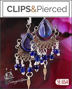 Trendy Light & Ethnic Chandelier Earrings. Clipon and Pierced