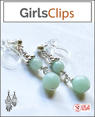 A Gift of Cuteness: Unique Seafoam Green Earrings for Girls