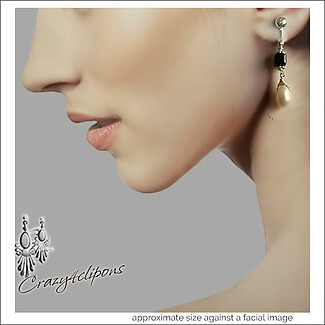 Chic Pearls & Swarovski Crystal Clip Earrings