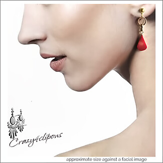 Gong Xi Fa Cai Chinese New Year Earrings | Choose Pierced or Clips