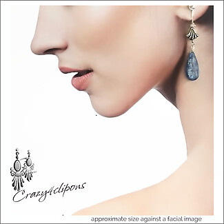 Silver & Blue Kyanite Earrings | Pierced or Clips