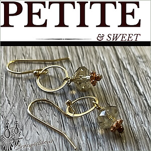 Affordable Glam: Sweet Gold Filled & Crystals Clip Earrings