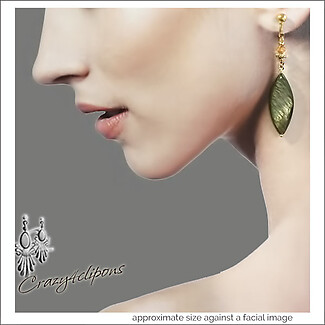 Autumn Mother of Pearl Leaf Earrings | Pierced or Clips