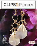 Long Mother of Pearl Dangling Earrings