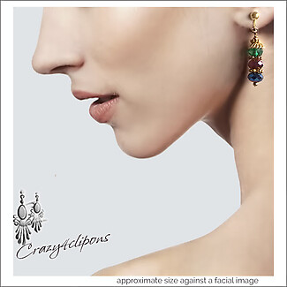 Gems of Autumn Earrings | Pierced or Clips