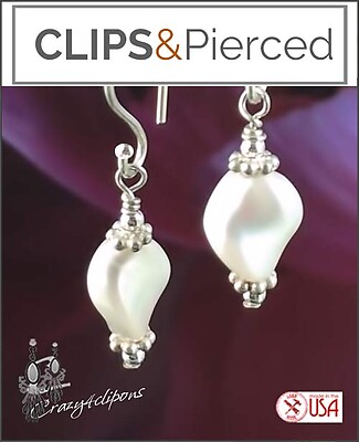 Small Swarovski Pearl Earrings |Pierced or Clips
