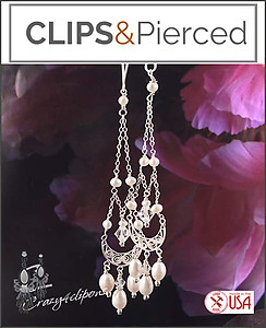Luscious Long Bridal Chandelier Earrings | Pierced or Clips