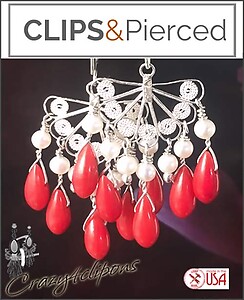 Playful Sophistication: Fun and Unique Red Coral Earrings