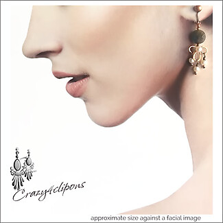 Artisan Labradorite, Copper & Pearl Earrings | Pierced or Clips