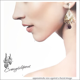Sterling Silver Filigree Crystal & Pearls Earrings | Pierced or Clips