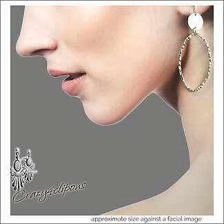 Timeless Charm: Sterling Silver Oval Hoop Clip-On Earrings